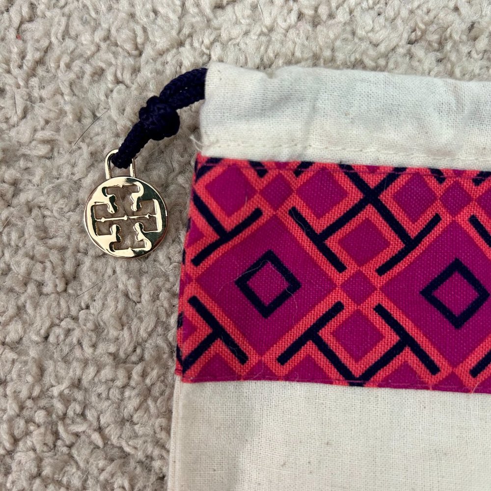 Tory Burch Linen Canvas Small Drawstring Duster B… - image 3